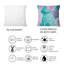 Turquoise et mauve, luxe, abstrait, fluide, art III - coussin décoratif moderne imprimé-1320023163