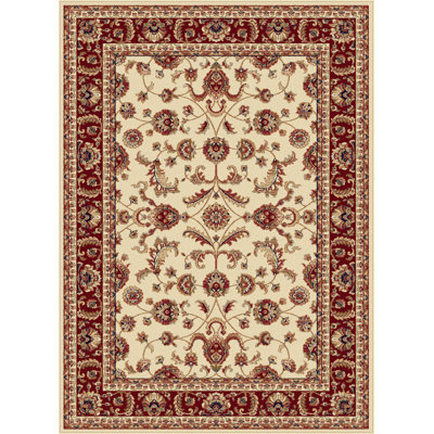 Tapis beige Clarence - beige / rouge