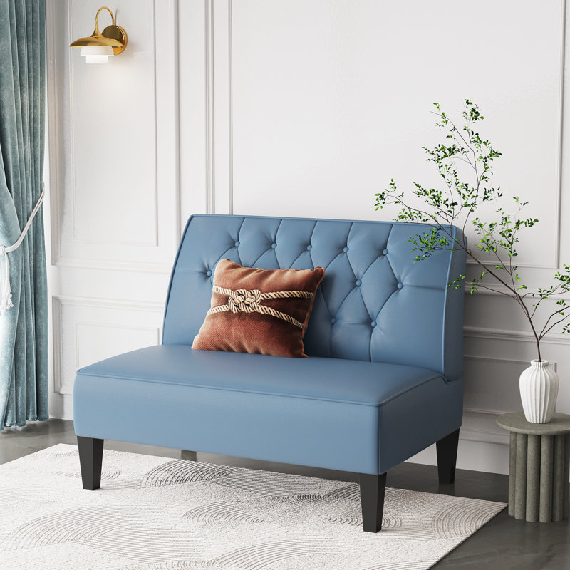 Allita Upholstered 44'' Loveseat, Blue