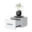 Table de chevet blanche flottante murale