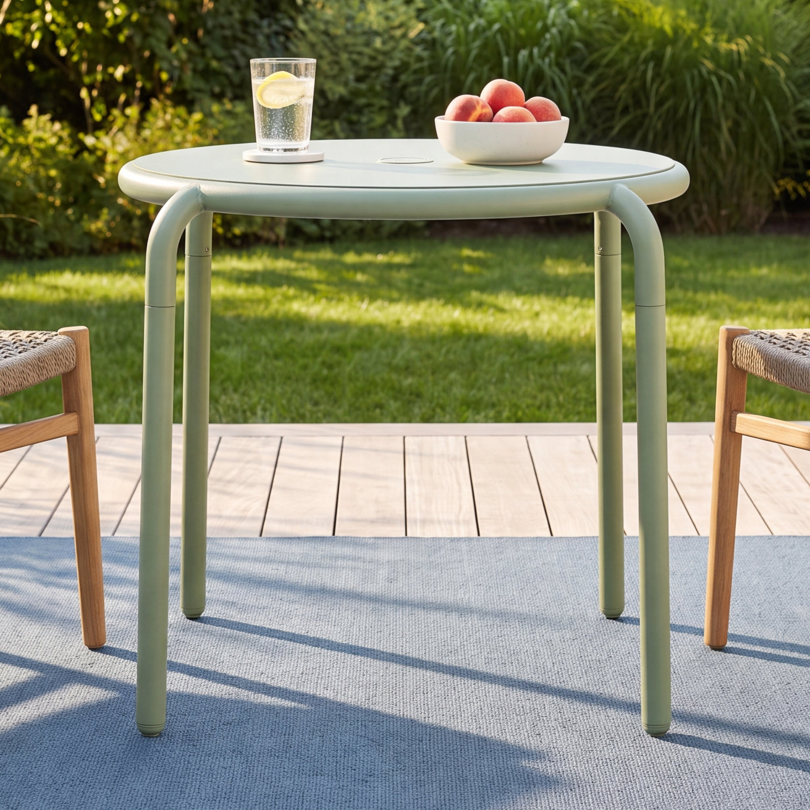 Toni 32" Patio Bistro Table, Mist Green