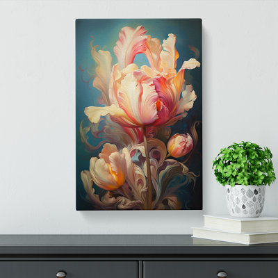 Tulip Flower Baroque No.2 - Art Prints - Wrapped Canvas