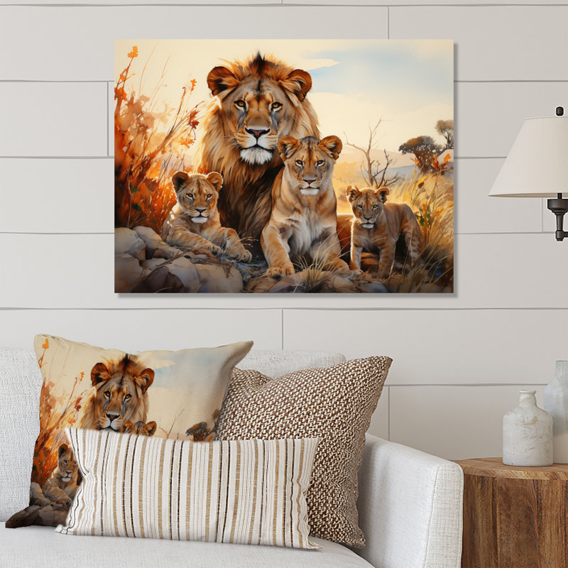 " African Shades Of Loins ", 34" H x 44" W