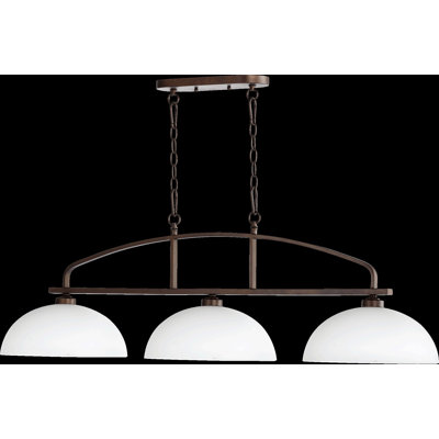 Luminaire suspendu linéaire à 3 lumières pour îlot de cuisine Cariad