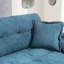 Ensemble de salon moderne 2 pièces : causeuse Cloud en chenille et fauteuil pivotant avec dossier capitonné et accoudoirs rembourrés-688472033