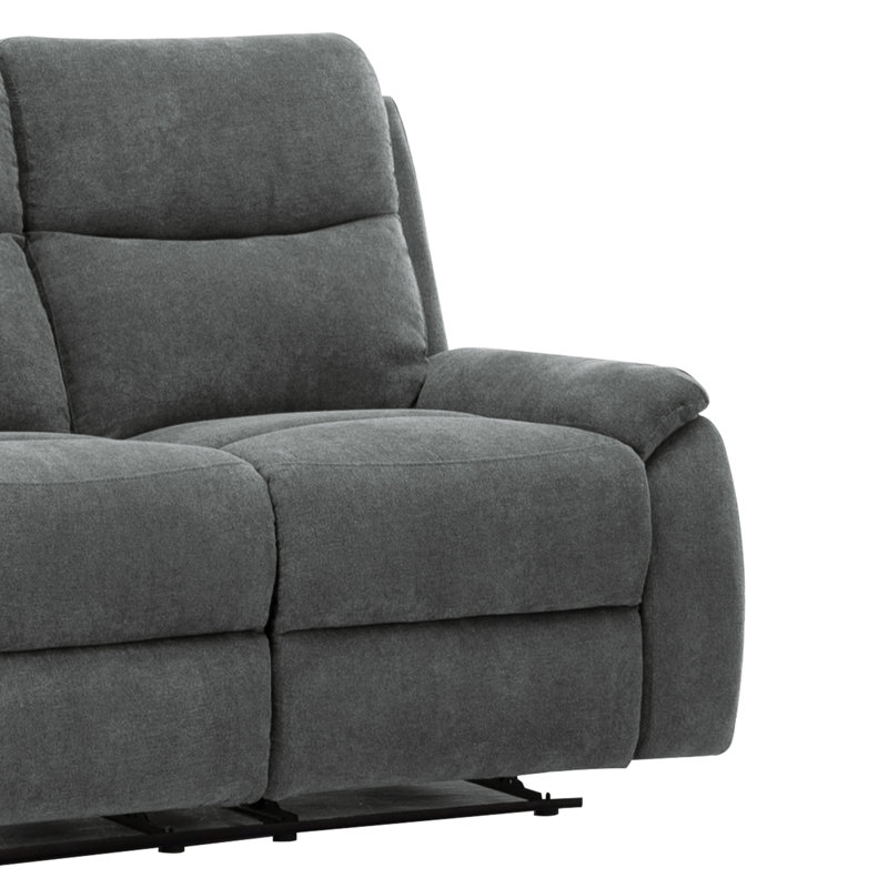 Abreanna Upholstered Reclining Loveseat, Gray