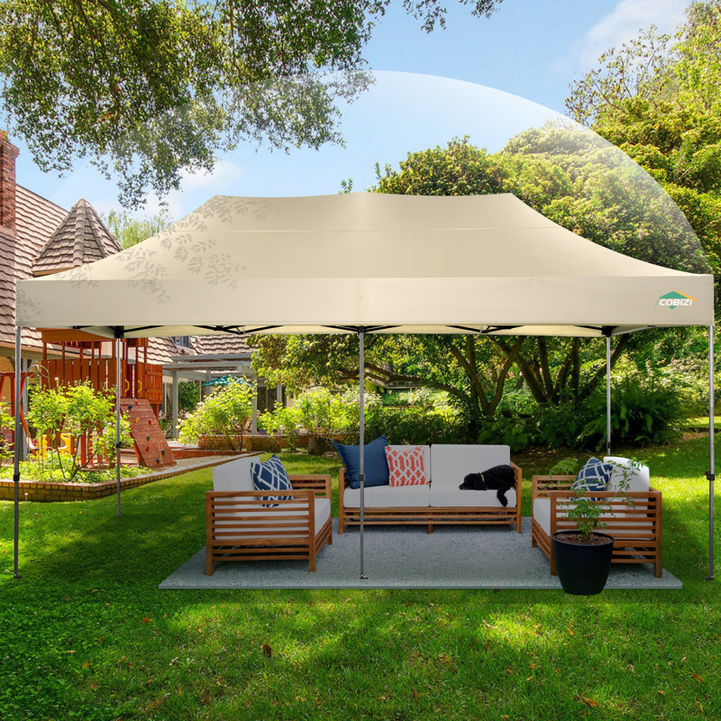 10x10 Center Top Folding tent, White 1