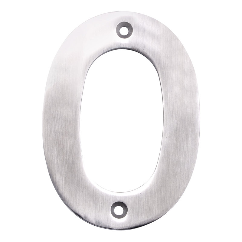 Dollis 10cm H Stainless Steel House Number, Satin Stainless Steel, 4