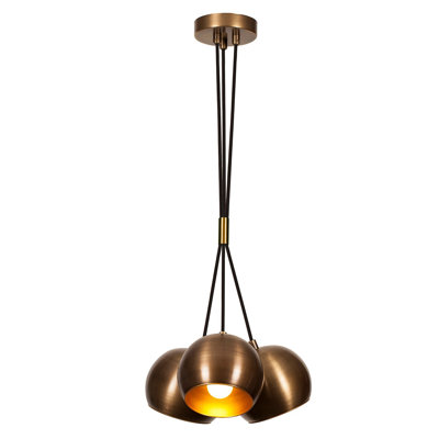 Lustre en dôme à 3 lumières Camela