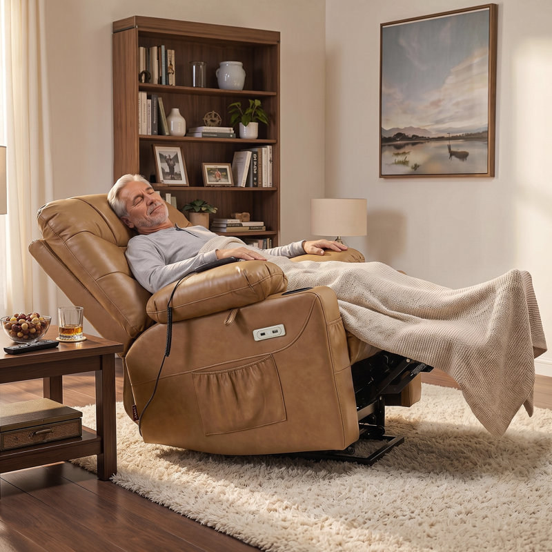 Fauteuil releveur électrique standard, similicuir