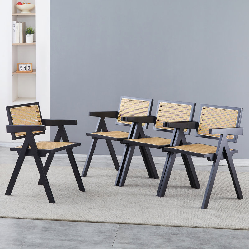 Chaises de salle à manger modernes de style Mid-Century, Noir