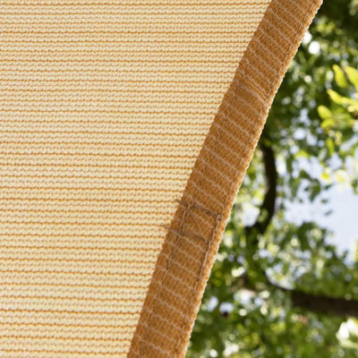Amgo Triangle Sun Shade Sail with Hardware Kit and Winch 200 GSM, 95% UV Blockage