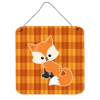 Décoration murale vichy baby fox