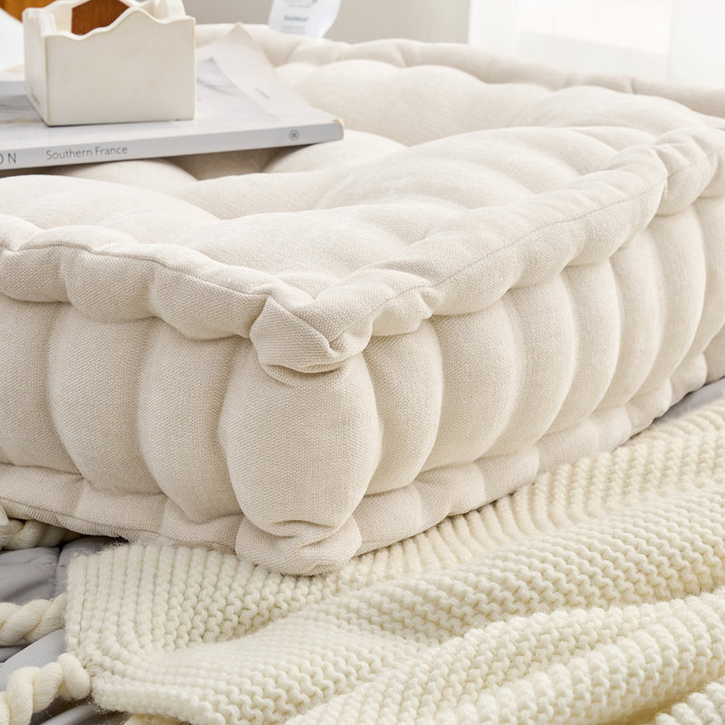 Rainha® - Coussin classique capitonné, Crème, crème