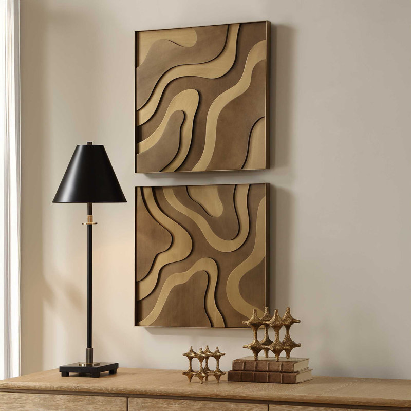 Uttermost Golden Terrain Wooden Wall Decor