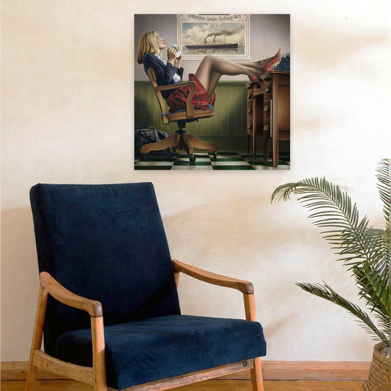 «Coffee Break», art contemporain abstrait, H 24 po x l 24 po