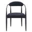 2 chaises de salle à manger de style moderne Mid-Century, rembourrées, pieds en métal noir pour la pièce 2, rembourrés de mousse, pieds élégants courbés