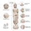 Statue de jardin de Bouddha debout, résine blanche, décor de patio zen extérieur-84493222