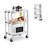 3-tier Foldable Service Carts With Wheels