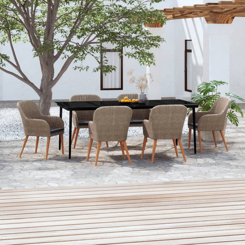 Ensemble bistro Janill Square pour 2 personnes, 29.1" H x 78.8" W x 39.4" D, Brown, 6