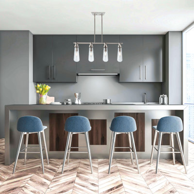 Luminaire suspendu linéaire à 4 lumières pour îlot de cuisine Malupo