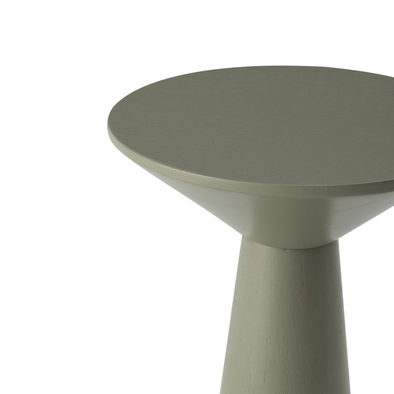 Solid Wood Pedestal End Table, 57.9cm H x 24.9cm W x 24.9cm D, Dark Green