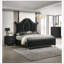 Commode à 5 tiroirs en velours capitonné 1 pièce Traditional Glam