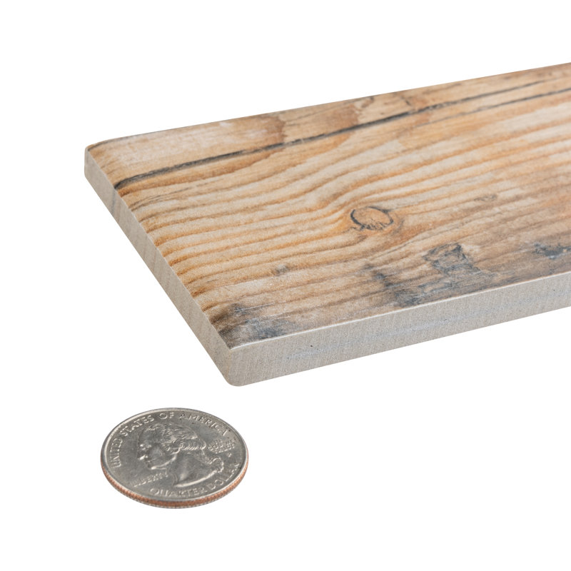 Melvin Color 2-7/8" x 26-1/2" Porcelain Wood Look Subway Wall & Floor Tile