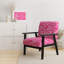 Fauteuil d'appoint rembourré à motif floral rose à motif cachemire rose