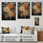 Jacintha orange sarcelle botanique tourbillon II sur bois-521502184