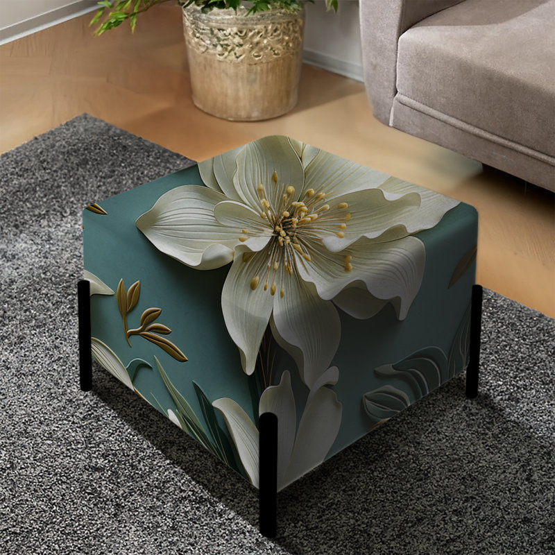 Motif tropical Mirage Elegance - repose-pieds carré tropical