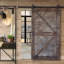 Paneled Solid Wood and Metal Standard Door