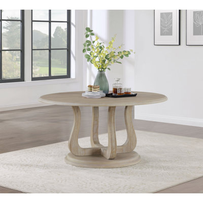 Exira Round Solid Wood Base Dining Table