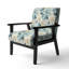 Fauteuil d'appoint rembourré White Flower Elegance