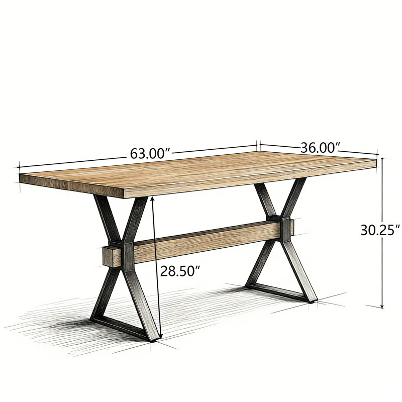 Table à manger, Brun / Noir