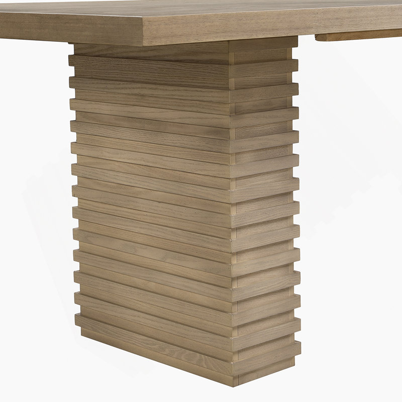 95INCHES DINING TABLE(LIGHT ASH), Natural Ash