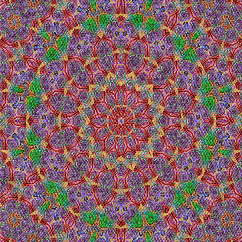 Tapis mauve, Carré 7 pi