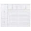 Grand lit en blanc avec rangement latéral et mécanisme pratique pour armoires murales pour grand lit-1987660532