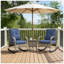 Ensemble de balcon, 3 pièces de mobilier de patio en osier-26961006