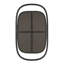 Miroir mural rectangulaire contemporain en fer noir 29,6 pouces Crotts