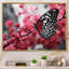 Claymoore, rose, papillon noir, refuge sur toile-1225050922-1225050923