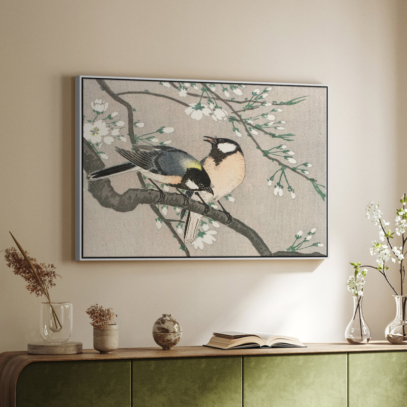 Paysage rétro - Toile tendue avec châssis CCXCVII, Blanc