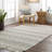 Anelisse Geometric Flatweave Area Rug in Beige/Charcoal-319347782