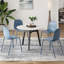 Ensemble de 4 chaises de salle à manger en plastique empilables