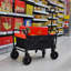 Mini chariot de plage pliable de jardinage de chariot (noir + jaune)