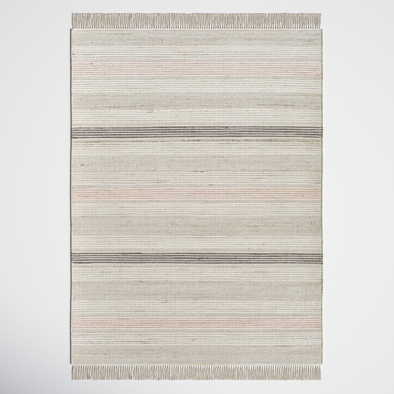 Haiya Hand-Woven Jute Striped Rug, Rectangle 9' x 12'