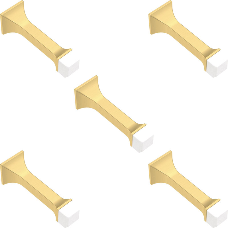 Classic Edge 3 in. (76 mm) Solid Door Stop, Brushed Brass