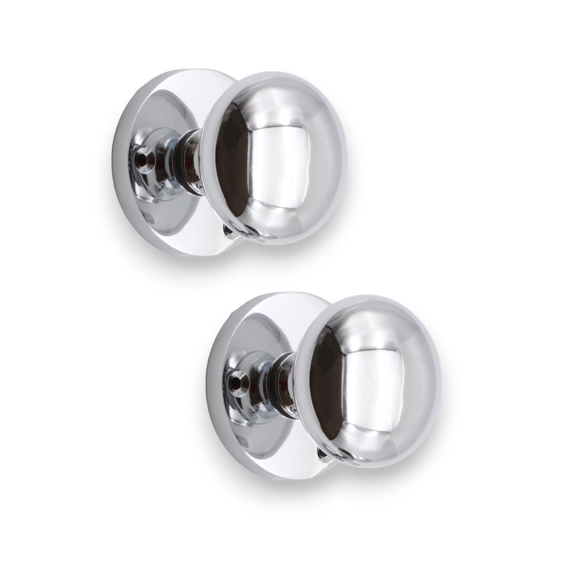 Victorian Door Knob, Polished Chrome