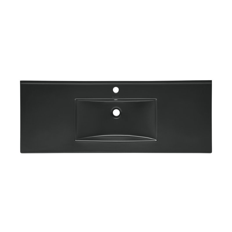 Comptoir de meuble-lavabo 48 po en noir mat, Noir mat
