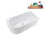 Baignoire de trempage autoportante 59 "avec drain et plateau en bambou 59" Streamline-83635490